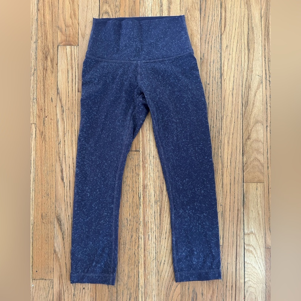 Lululemon Wunder Under High-Rise Crop 21" *Spray Full-On Indigo Spray Cadet Blue - Picture 2 of 7